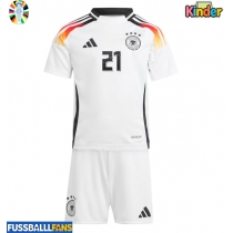 Deutschland Ilkay Gundogan #21 Heimtrikotsatz Kinder EM 2024 Kurzarm (+ Kurze Hosen)